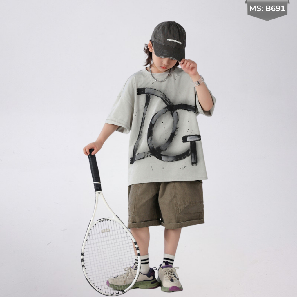 Áo Thun Ngắn Tay Mùa Hè Cho Bé Trai, Bé Gái In Hình Năng Động, Cổ Tròn B691| JJ Kids Fashion