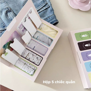 Set 5 Quần Lót Boxer Nữ Su Mềm Mát - Quần Lót Đùi Mặc Váy Không Viền Đóng Hộp Tiện Lợi HOMBRA L0221