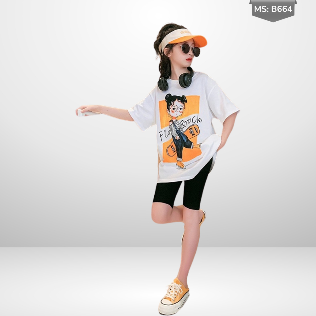 Áo Thun Ngắn Tay Mùa Hè Cho Bé Trai, Bé Gái In Hình Năng Động, Cổ Tròn B664 | JJ Kids Fashion