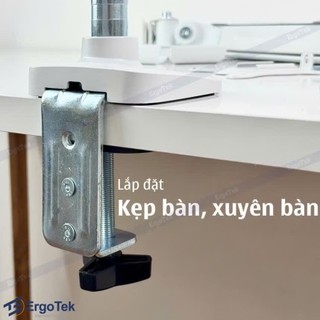 Giá Treo Màn Hình Máy Tính Gắn Bàn ErgoTek EZ100 27" - 40" - Tay Arm Đỡ Màn Hình [ Cao Cấp Hơn NB F80 ]