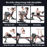 Ghế tập tạ cao cấp, gấp gọn tại nhà, 14 trong 1, chịu tải 300kg, gập bụng đa năng, dễ dàng lắp ráp, tặng kèm phụ kiện — ảnh 2