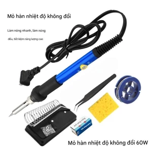 Bộ hàn chì điện 220V 60W 6 món có thể điều chỉnh nhiệt độ, lõi gốm truyền nhiệt nhanh ổ định