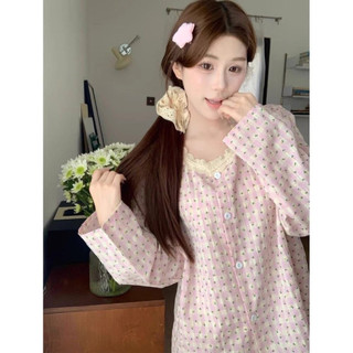 BỘ NGỦ HOA NHÍ HỒNG DÀI TAY QC