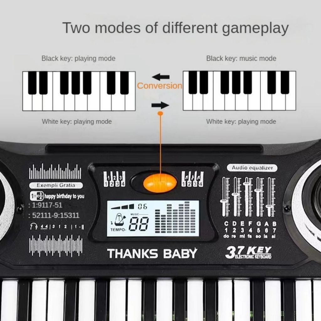Giáo Dục Trẻ Em Đàn Piano Điện Tử Bàn Phím Đồ Chơi Di Động Nhạc Cụ Đàn Organ Học Tập Và Tập Thể Dục Unisex Tuổi 3-12