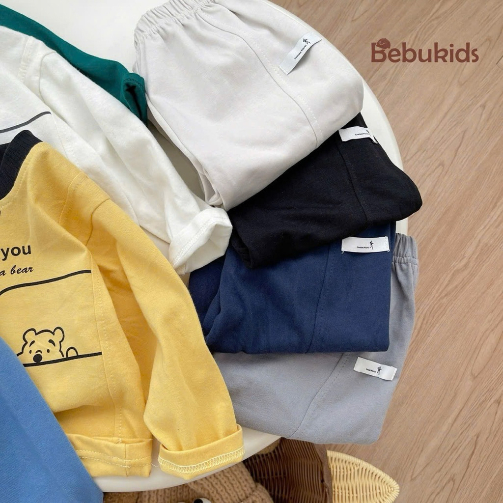 Set bộ dài tay Bebukids in chữ I see Bear kiểu dáng khỏe khoắn cho bé trai 8-22kg