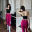 Đồ Tập Gym,Yoga,Pilates Áo Bra Thể Thao Thun Yếm Xếp Nếp Eo Hở Lưng LuLu Mềm Mát QCCC