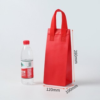 [CÓ SẴN] Lốc 50 túi giữ nhiệt size lớn 24x24cm Màu Đỏ Lót Nhôm Đựng Hộp Bánh Kem, Ly Trà Sữa, Hộp Cơm Chống Thấm