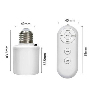 SUBOGDG Đui Đèn E27 Điều Khiển Từ Xa Qua Remote - Hẹn Giờ Tiện Dụng, Bật Tắt Linh Hoạt
