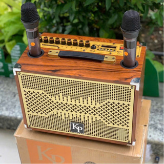 LOA Xách Tay KP 08 - KÈM 2 MICRO Công Suất Lớn, Loa Bass 20cm + Treble 1,Bluetooth 5.0, pin trâu