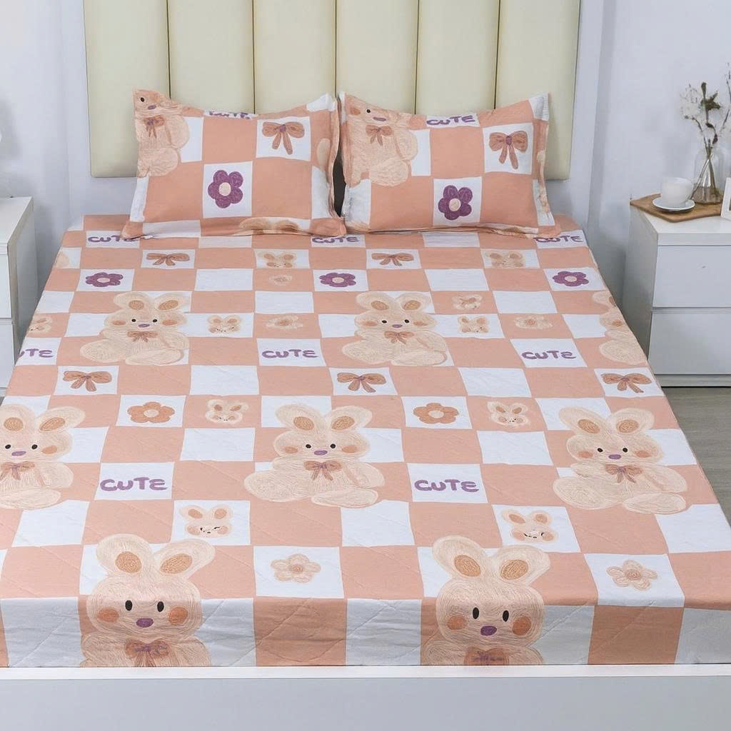 Bộ Ga Gối 3 Món Cotton Poly,1 Ga Chun 2 Vỏ Gối, Bọc Đệm 2–10cm, Không Kèm Chăn,Mẫu sọc đen | BigBuy360 - bigbuy360.vn