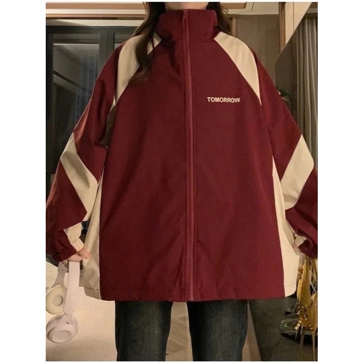 Áo khoác gió nữ thêu logo TOMORROW chống gió siêu tốt fresize 38-65kg