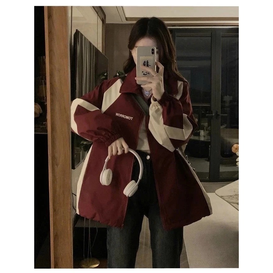 Áo khoác gió nữ thêu logo TOMORROW chống gió siêu tốt fresize 38-65kg