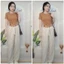 Set Croptop Kết Hợp Quần Ống Rộng Sọc Kẻ