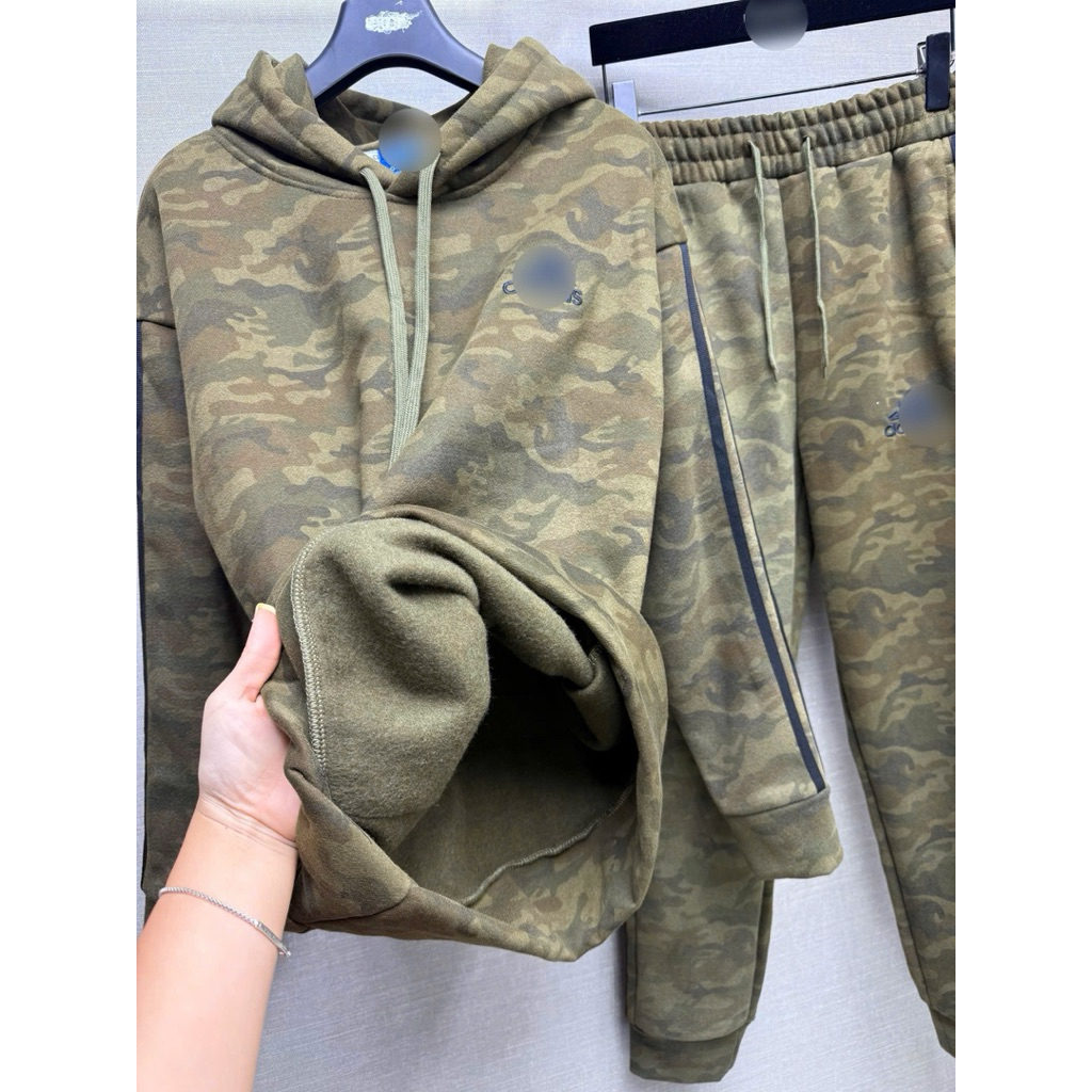 Bộ nỉ nam họa tiết thêu vân nổi phong cách trẻ trung from chuẩn