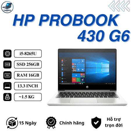 Laptop HP ProBook 430 G6 Core i5-8265U l Ram 16GB l SSD 256GB - Phù Hợp Văn Phòng Học Tập Doanh Nhân