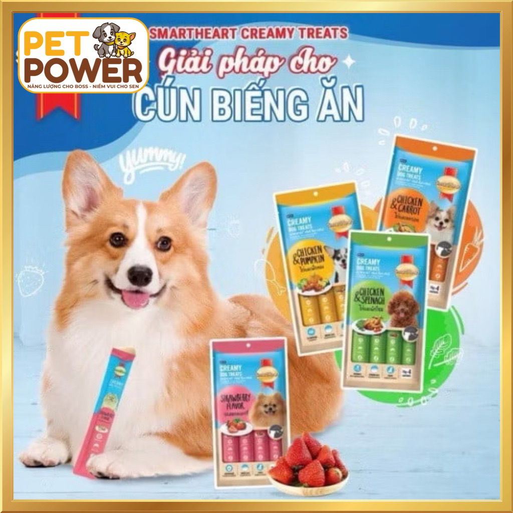 Smartheart Creamy Dog Treats 15g*4 sachets