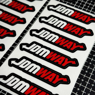 Tem Sticker Dán Biển Số Xe Trong Suốt V2 - Chữ JDM WAY - Chữ Nhật Mẫu Mới 2025 |SGDC - 1 Cái|