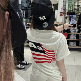 ÁO THUN cổ tròn , Hoạ Tiết  Aa LÁ CỜ MỸ , MẪU MỚI FROM unisex NAM NỮ style đường phố New 2025
