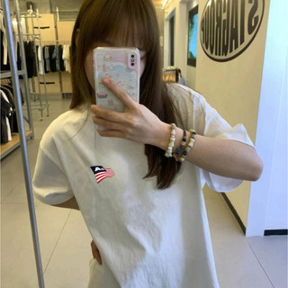 ÁO THUN cổ tròn , Hoạ Tiết  Aa LÁ CỜ MỸ , MẪU MỚI FROM unisex NAM NỮ style đường phố New 2025