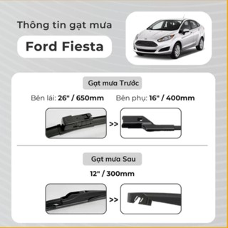 Gạt mưa Ford Fiesta lưỡi gạt cao su Nhật Bản phủ Graphene