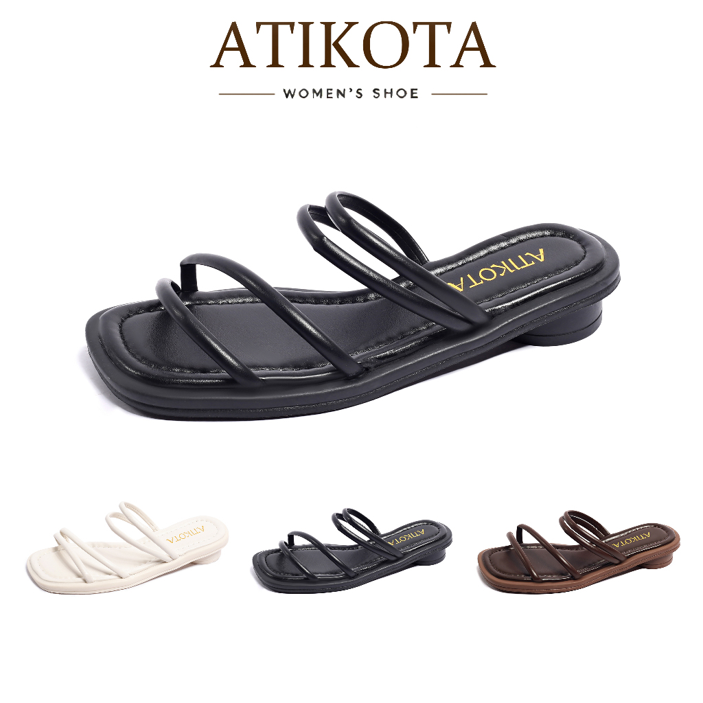 Atikota Sandal thời trang nữ mới, đế dày quai mỏng kiểu dáng đơn giản thoải mái thích hợp cho hoạt động ngoài trời