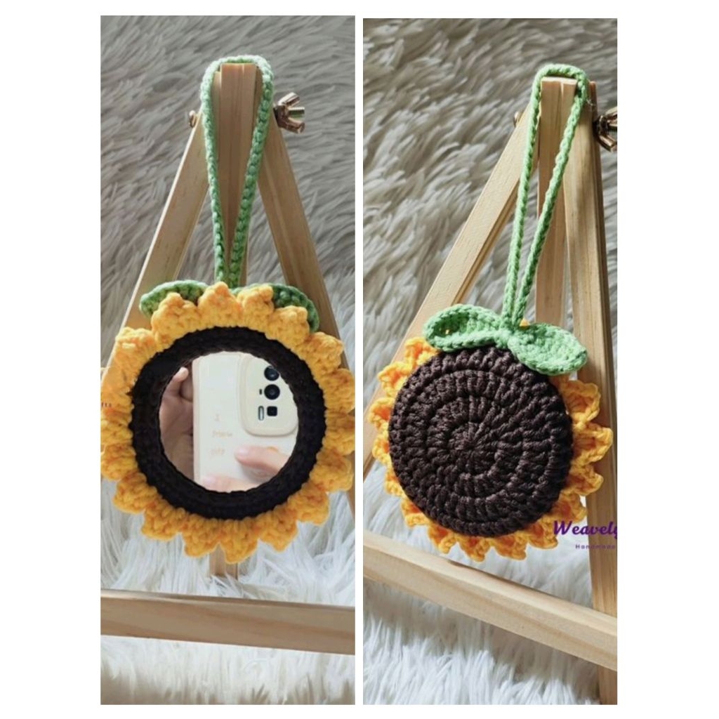 Móc Khoá Hoa Hướng Dương , Móc Khoá Len Handmade