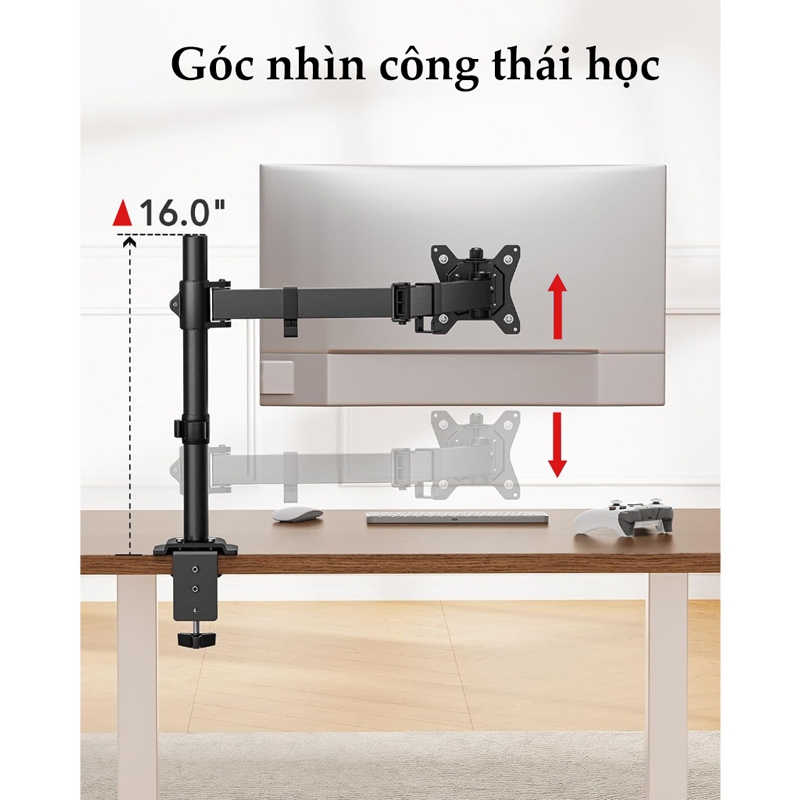 Giá đỡ màn hình 13-32 inch 2-15 kg không đục lỗ thiết kế lò xo khí xoay 360 độ  giá đỡ màn hình VESA | BigBuy360 - bigbuy360.vn