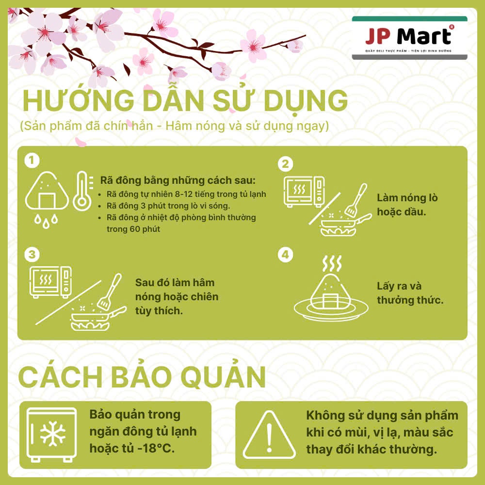 [ Hoả Tốc ] COMBO - Cơm Cá Hồi Sốt Phô Mai Tam Giác 115g (Bộ Lục Vị) - JP Mart