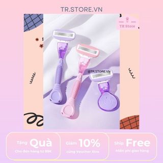 Dụng cụ tẩy lông Maycreate có bọc bảo vệ chống tổn thương da 5 lưỡi 360 độ phù hợp da nhạy cảm