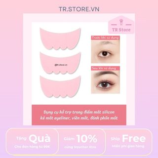 Dụng cụ hỗ trợ trang điểm mắt silicon kẻ mắt eyeliner, viền mắt, đánh phấn mắt