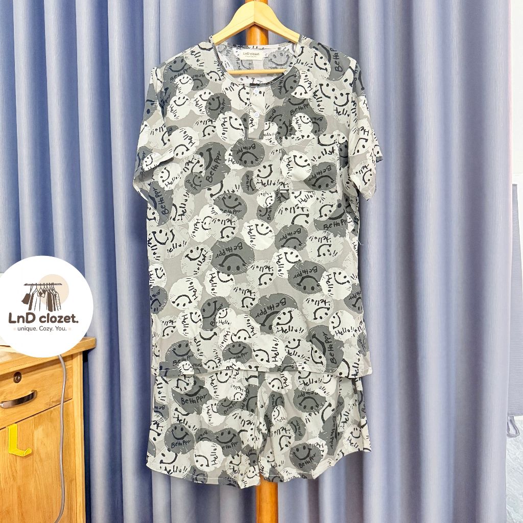 (Size lớn) Bộ Nam mặc nhà - Bộ tay ngắn quần đùi chất liệu tole loại 1 mềm mát - LnD Closet