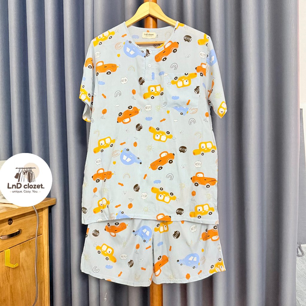 (Size lớn) Bộ Nam mặc nhà - Bộ tay ngắn quần đùi chất liệu tole loại 1 mềm mát - LnD Closet
