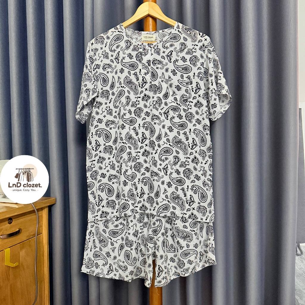 (Size lớn) Bộ Nam mặc nhà - Bộ tay ngắn quần đùi chất liệu tole loại 1 mềm mát - LnD Closet