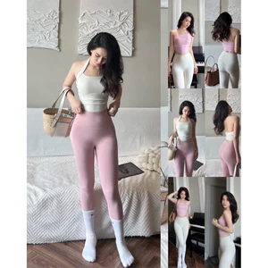 Đồ Tập Gym,Yoga,Pilates Áo Bra Thể Thao Thun Yếm Xếp Nếp Eo Hở Lưng LuLu Mềm Mát QCCC