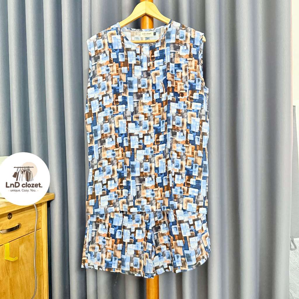 (Size lớn) Bộ Nam mặc nhà - Bộ sát nách quần đùi chất liệu tole loại 1 mềm mát - LnD Closet