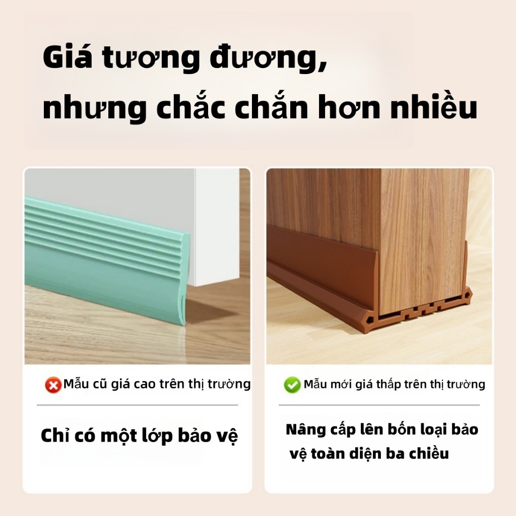 Ron dán chân cửa  dành cửa thông phòng, chặn cửa chống gió, côn trùng, khói bụi loại mới nhất  93cm
