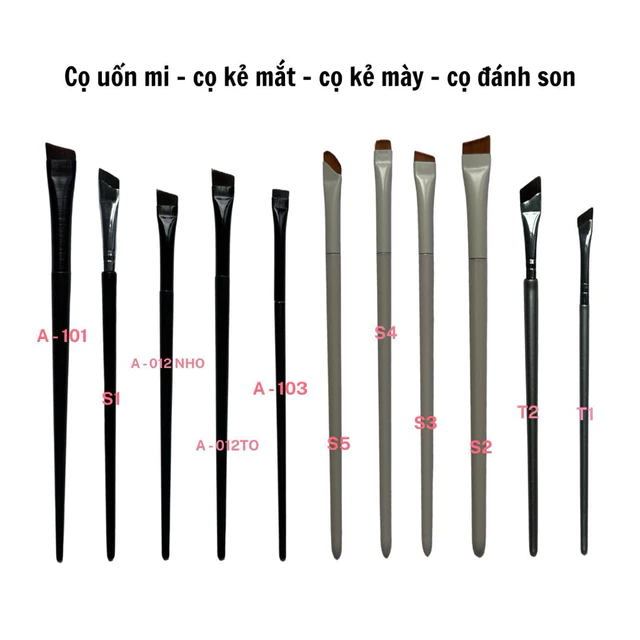 Bộ cọ kẻ mắt - bộ cọ nail mi - cọ kẻ mắt - cọ làm uốn - cọ phết gel - cọ makeup trang điểm mắt môi