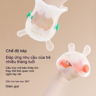 Youkebei gặm nướu cho bé Hình Thỏ gặm nướu đồ gặm nướu cho bé Không Chứa BPA Gặm Nướu Tay Cầm Silicon Siêu Mềm