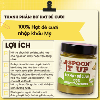 Bơ Hạt Dẻ Cười Spoon It Up Nguyên Chất Không Đường Hương Vị Mới Lạ Hợp Làm Nhiều Loại Bánh