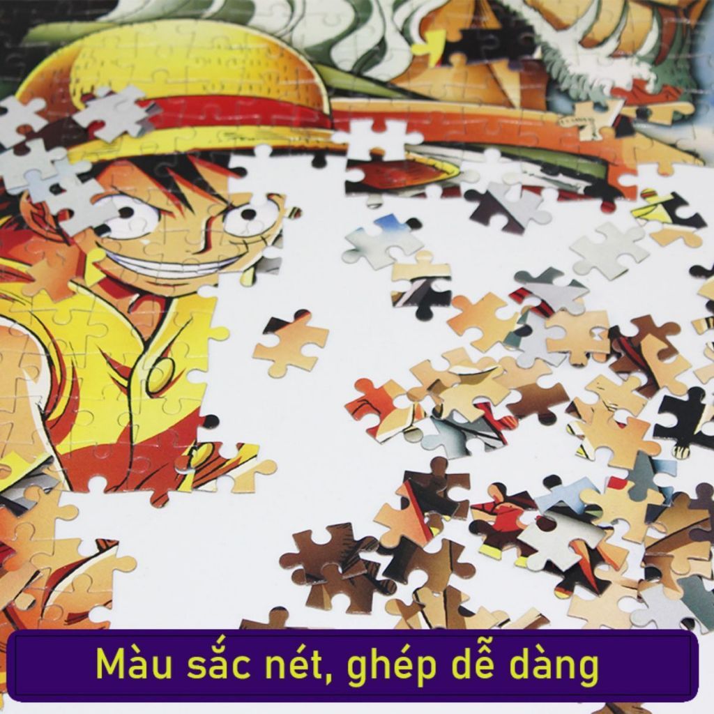 Puzzle 1000 miếng One Piece HD Anime Người lớn Trò chơi đố cho trẻ em 75*50 cm
