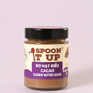 Bơ Cacao Hạt Điều Spoon It Up – Nguyên Chất 85% Hạt Điều, 15% Cacao – Không Đường, Béo Thơm Cho Eat Clean & Keto