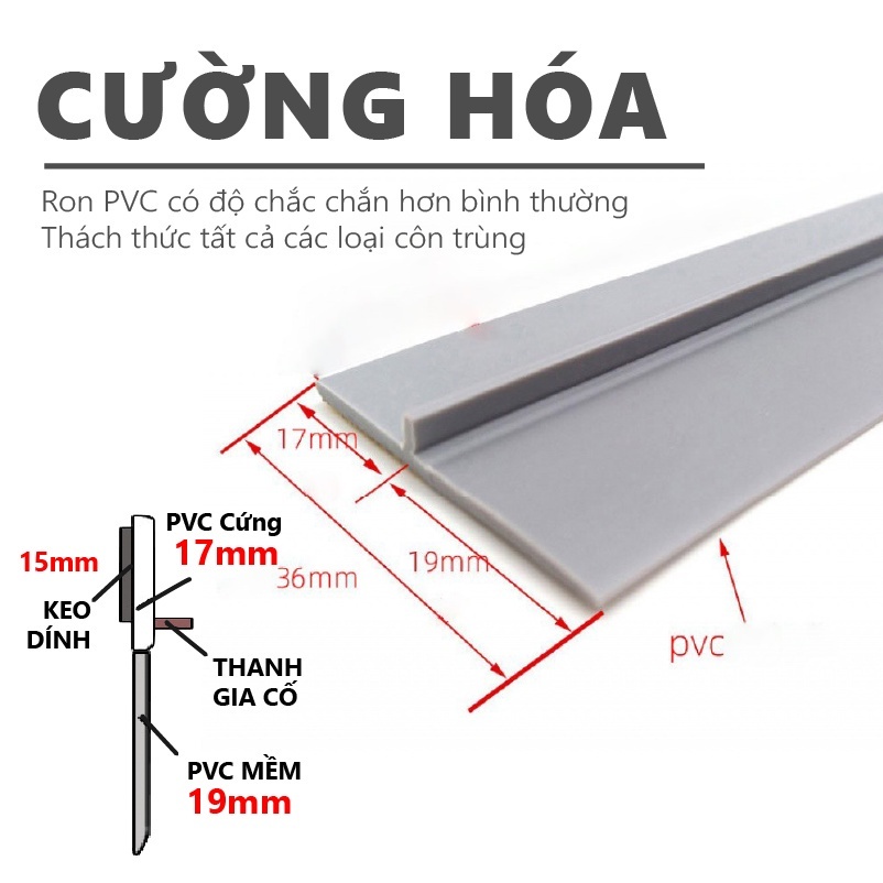 Ron Silicon 96cm- Thanh chặn cửa ngăn gió bụi côn trùng Silicon