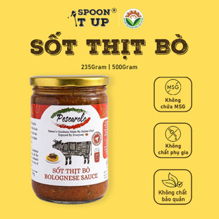 Sốt Thịt Bò Bolognese Spoon It Up – 40% Thịt Bò Tươi, Đậm Đà Tự Nhiên, Không Chất Bảo Quản
