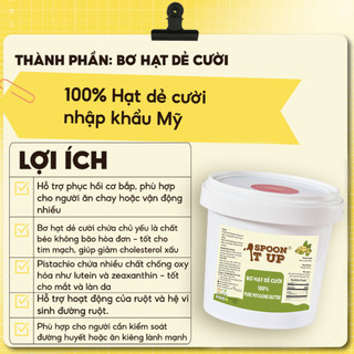 Bơ Hạt Dẻ Cười – Pistachio Paste Spoon It Up 1kg–5kg, Không Đường, Thích Hợp Với Làm Bánh