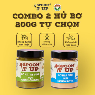 Combo 2 Hũ Bơ Dẻ 100g + Bơ Hạt Tự Chọn 200g Spoon It Up – Không Đường, Không Dầu
