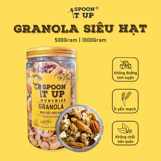 Granola Siêu Hạt Spoon It Up – Không Đường – Ít Yến Mạch – Eat Clean Giảm Cân Giòn Rụm