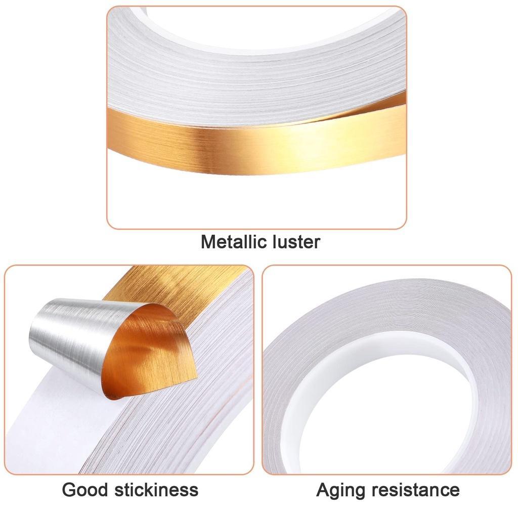 Chỉ dán viền trang trí 50m Viền trang trí Cuộn dán viền trang trí Rộng 0.5cm/1cm/2cm Chống nước, chống bụi