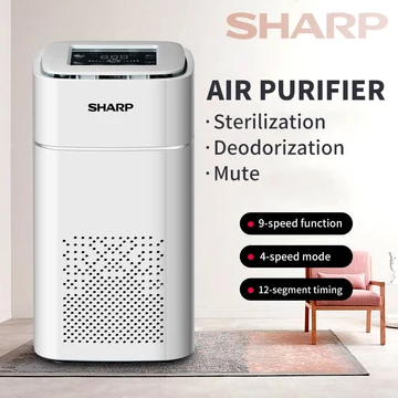 Máy lọc không khí Sharp Purifier - Hệ lọc HEPA lọc bụi mịn, phấn hoa hiệu quả - màn hình hiển thị kỹ thuật số - Lọc yên