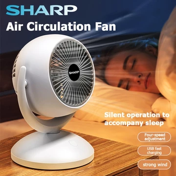 Sharp Quạt sạc điện mini,quạt để bàn，uạt điều hòa, Quạt tuần hoàn không khí，quạt tích điện để bàn cỡ lớn pin trâu, quạt