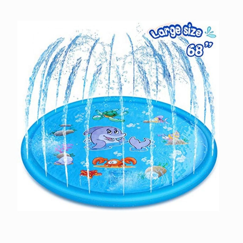 [Giảm giá] 170cm phun nước phao mat bể bơi phun nước mat, em bé bơi phao, trẻ em xách tay chống trượt dày phun nước trò